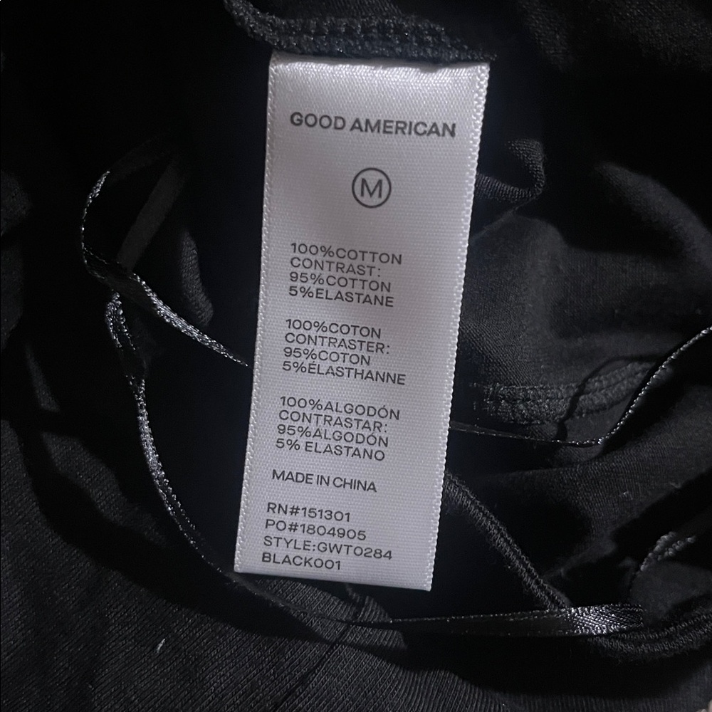Good American Black Square-Neck Zip Front Corset Top - Picture 8 of 8
